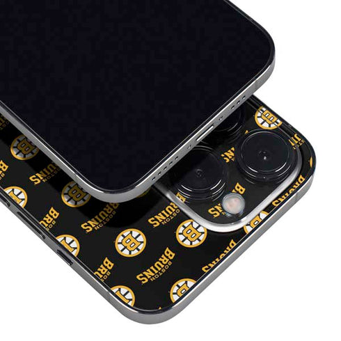 NHL Boston Bruins Pattern iPhone 14 Pro Skin